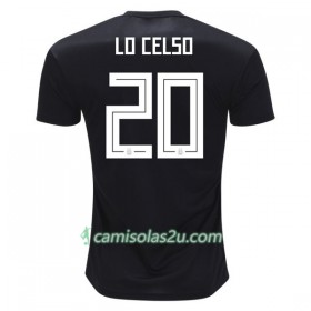Camisolas de Futebol Argentina Lo Celso 20 Equipamento Alternativa Copa do Mundo 2018 Manga Curta